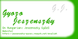 gyozo jeszenszky business card