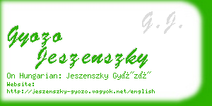 gyozo jeszenszky business card